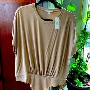 Shirt Sleeve Rib-Knit Body Suit